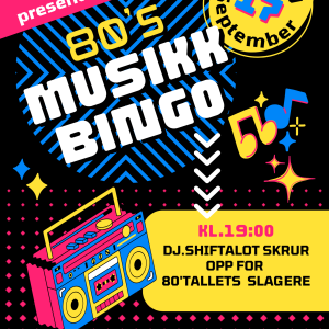 --- MusikkBingo 17. september --- 80 tall´s hits