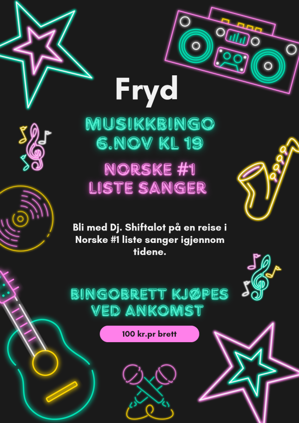 --- MusikkBingo 6. november --- Norske # 1 hits