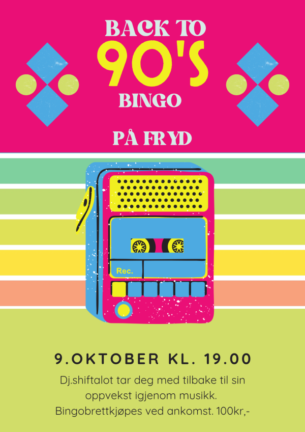 --- MusikkBingo 9. oktober ---- 90 tall´s hits